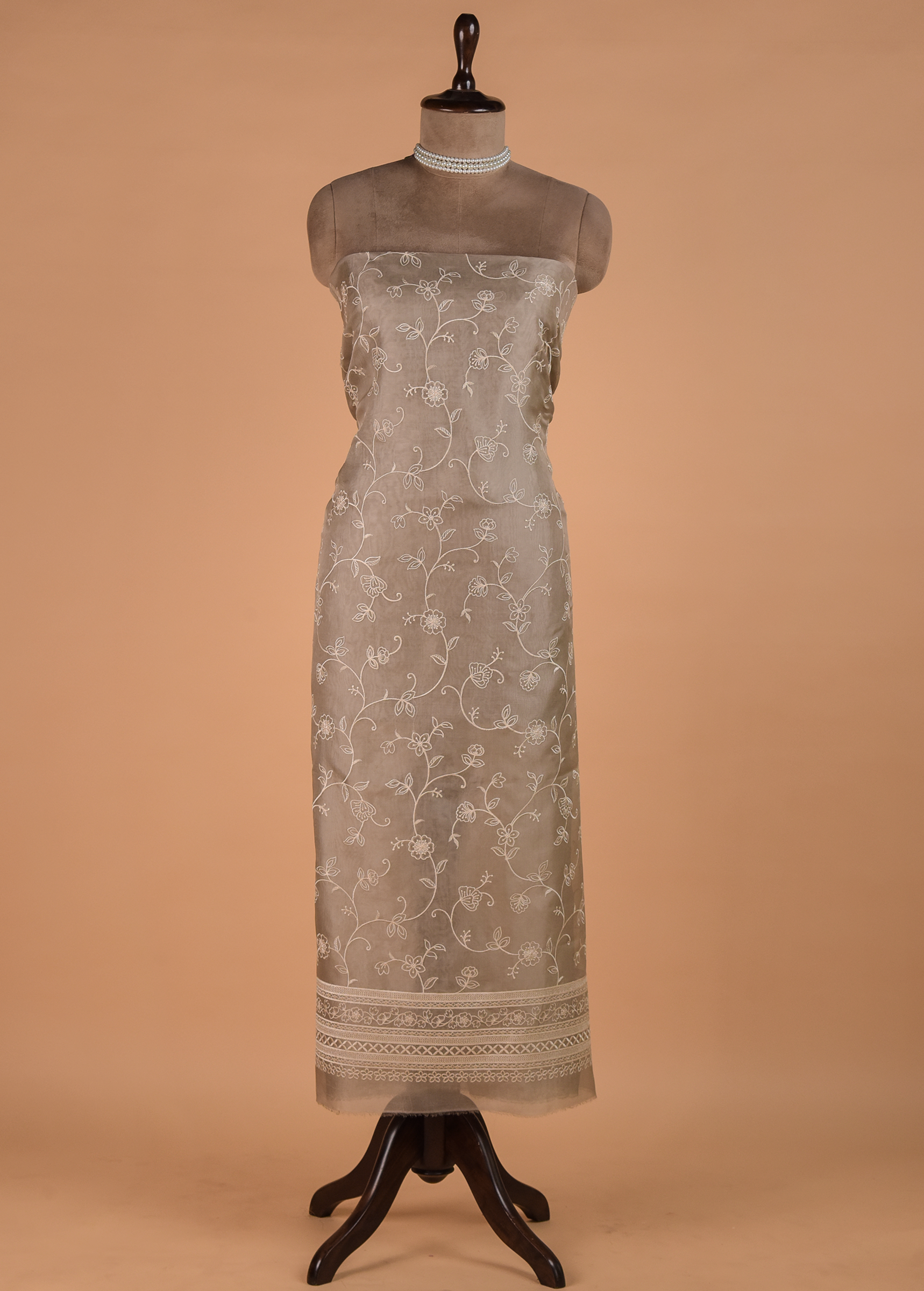 Grey Cotton Dress Material - Image 3 | Greenways Delhi
