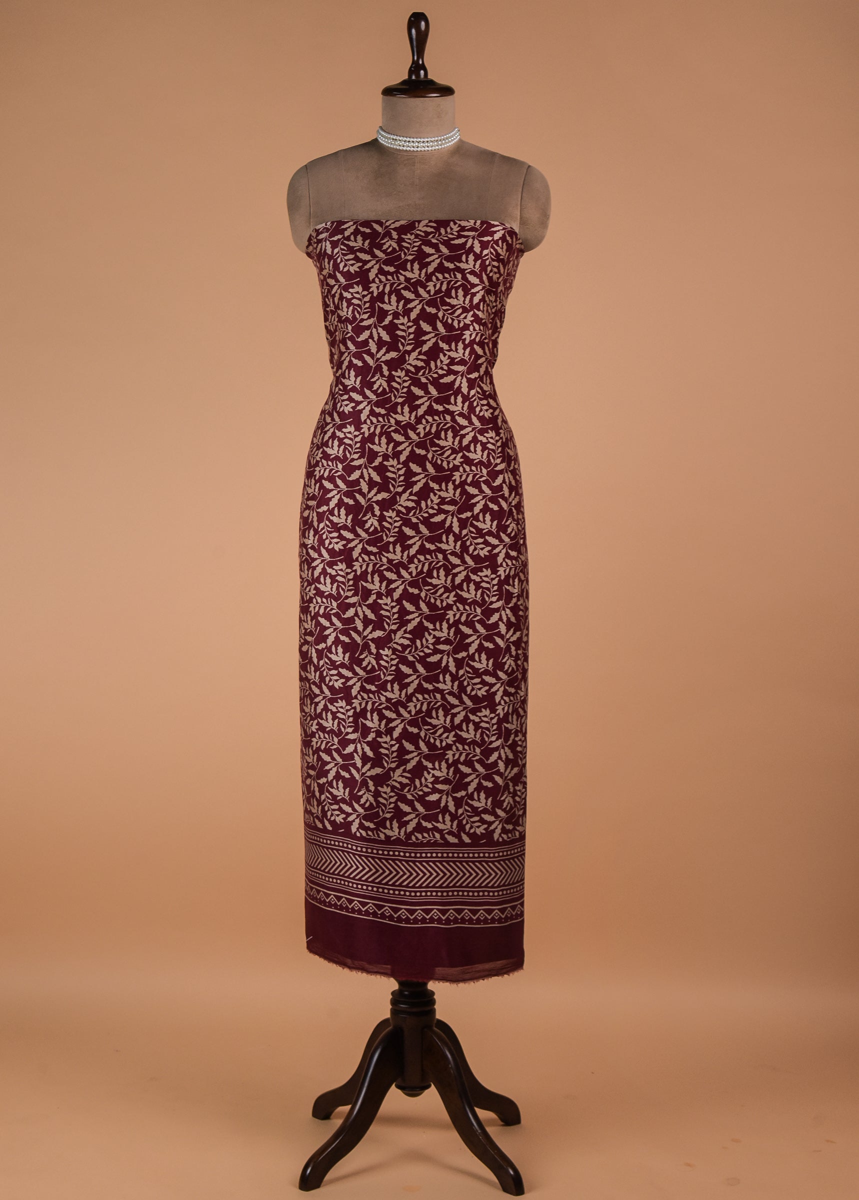 Pink Chanderi Cotton Dress Material