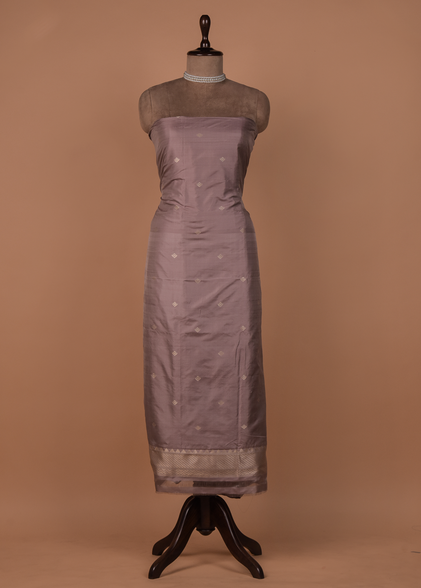 Moave Silk Dress Material