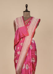 Pink Silk Banarasi Saree