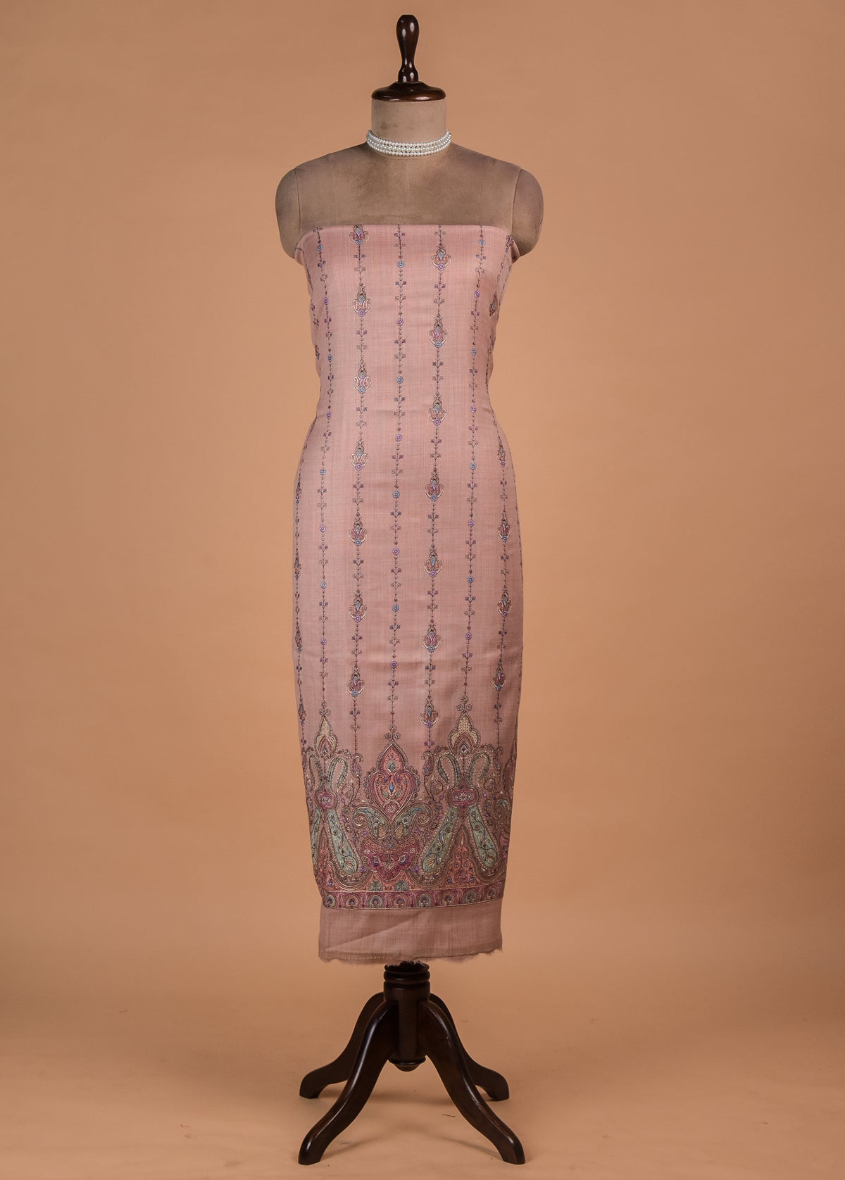 Pink Pashmina Dress Material