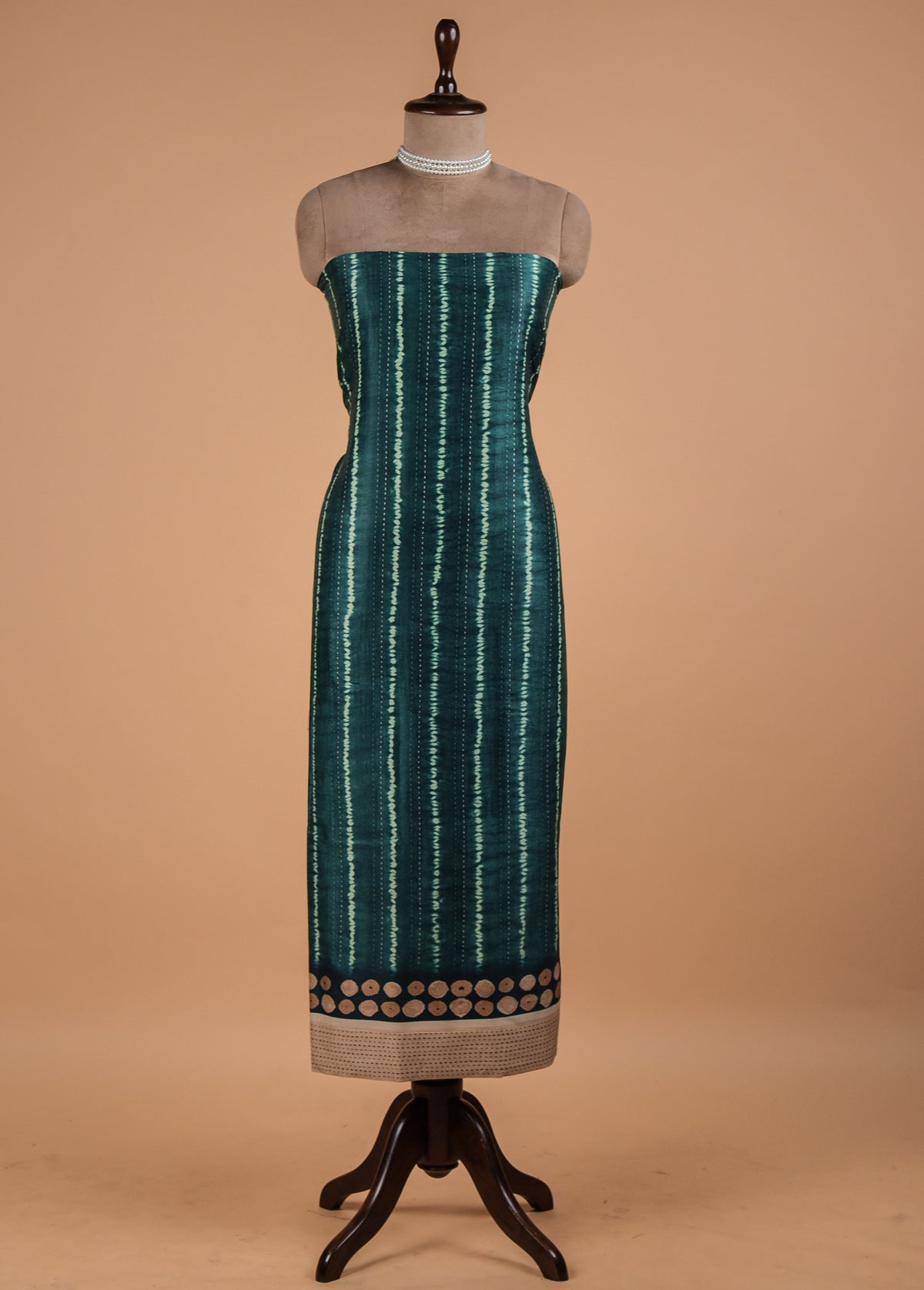 Blue Cotton Tussar Dress Material