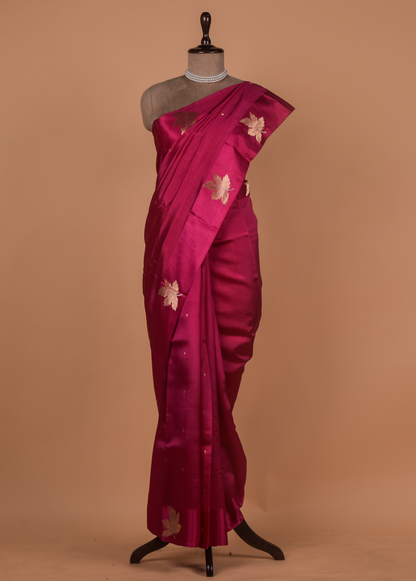 Pink Silk Banarasi Saree