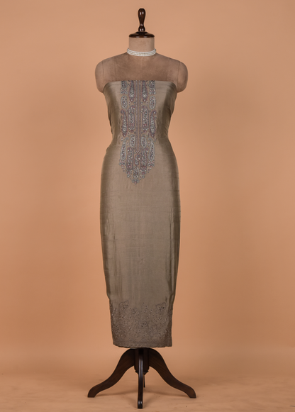 Grey Pashmina Dress Material