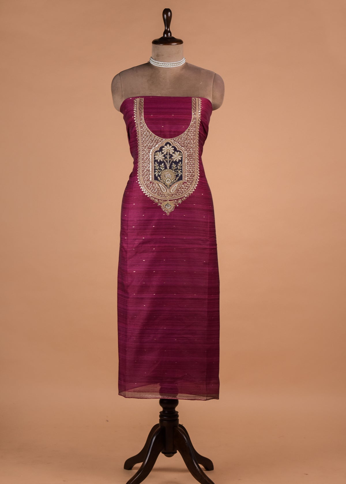 Pink Cotton Silk Dress Material