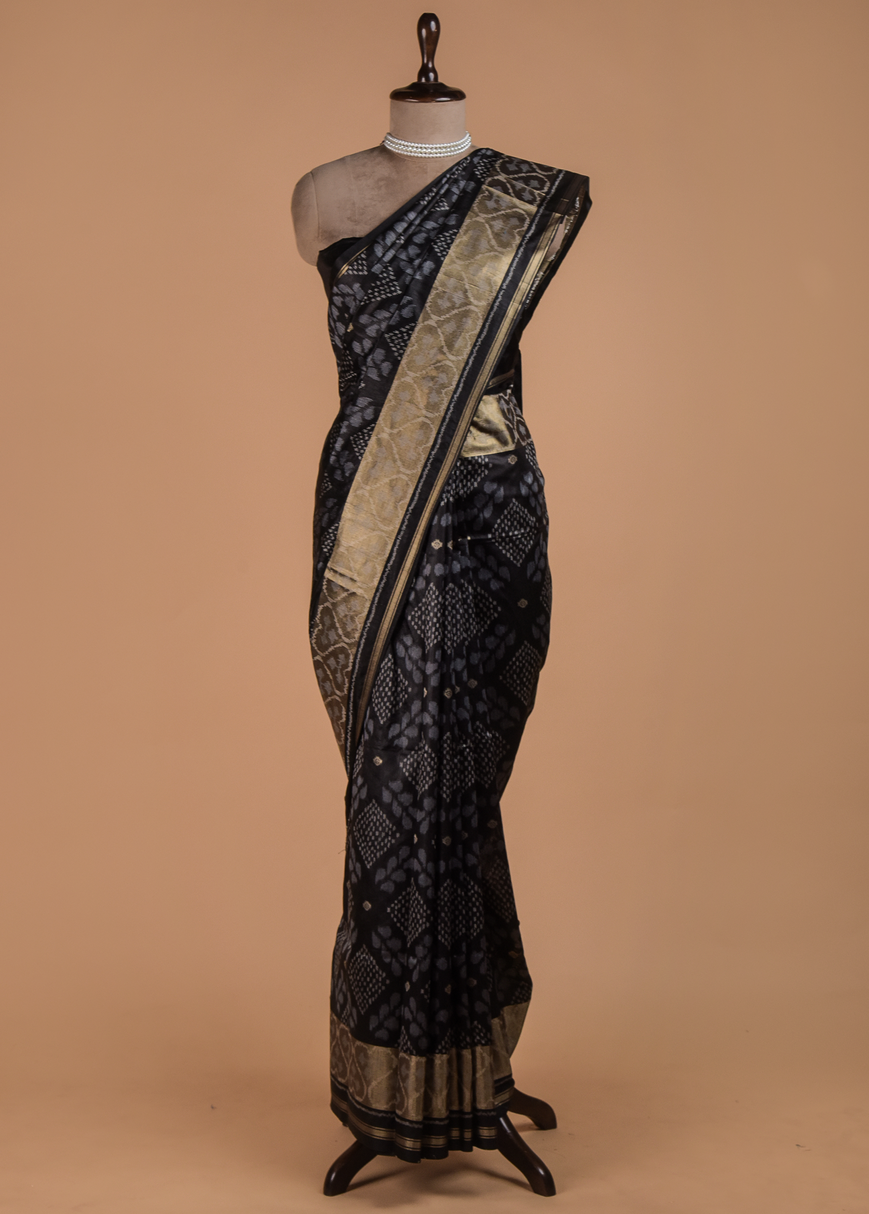 Black Art Silk Patola Saree