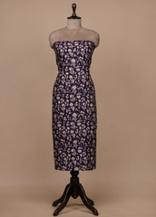 Purple Chanderi Dress Material