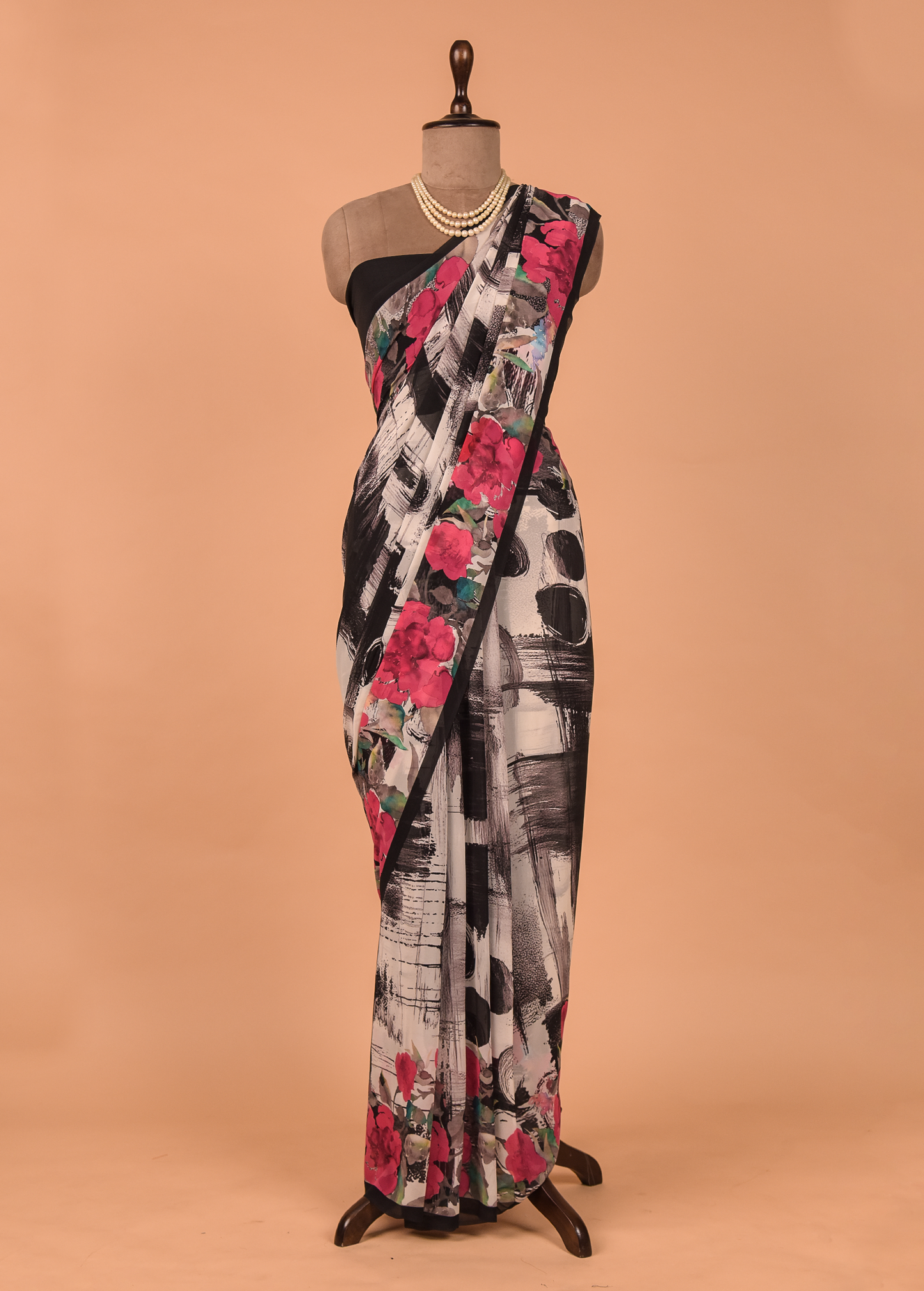 Multicoloured Georgette Printed Saree