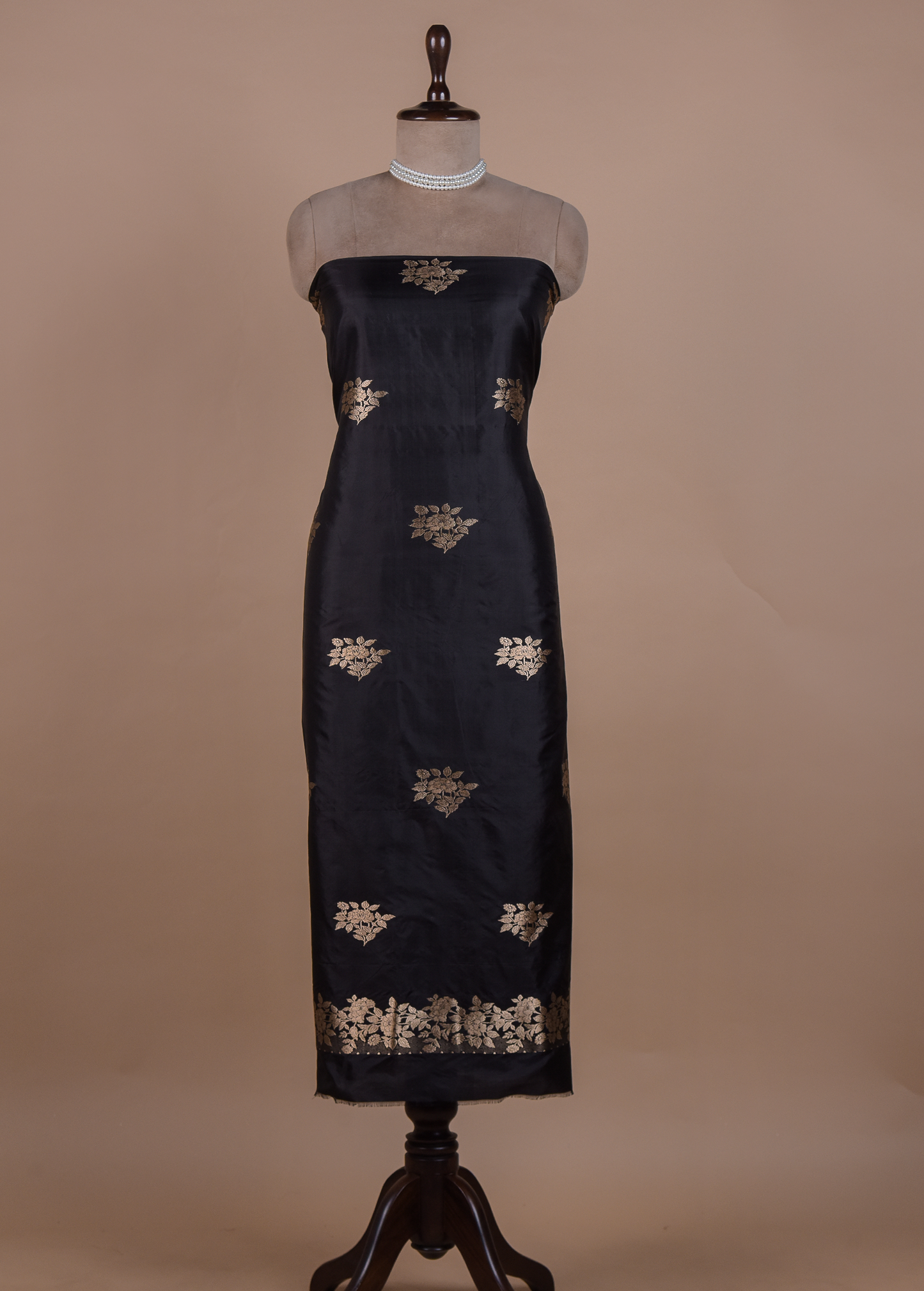 Black Silk Dress Material