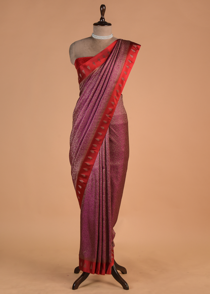 Red Art Silk Banarasi Saree