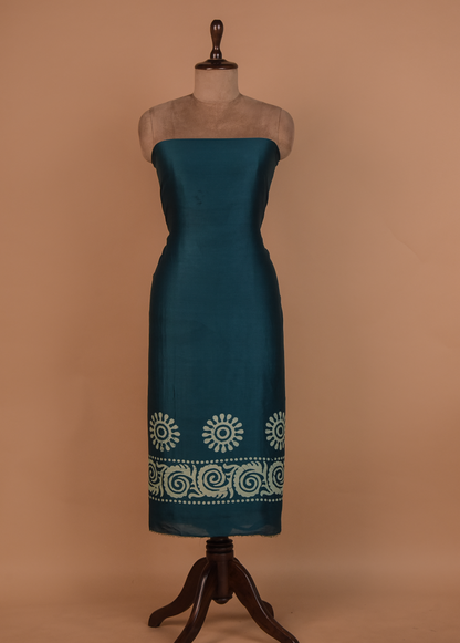 Blue Chanderi Dress Material