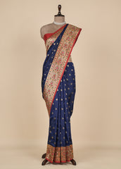 Blue Art Silk Banarasi Saree