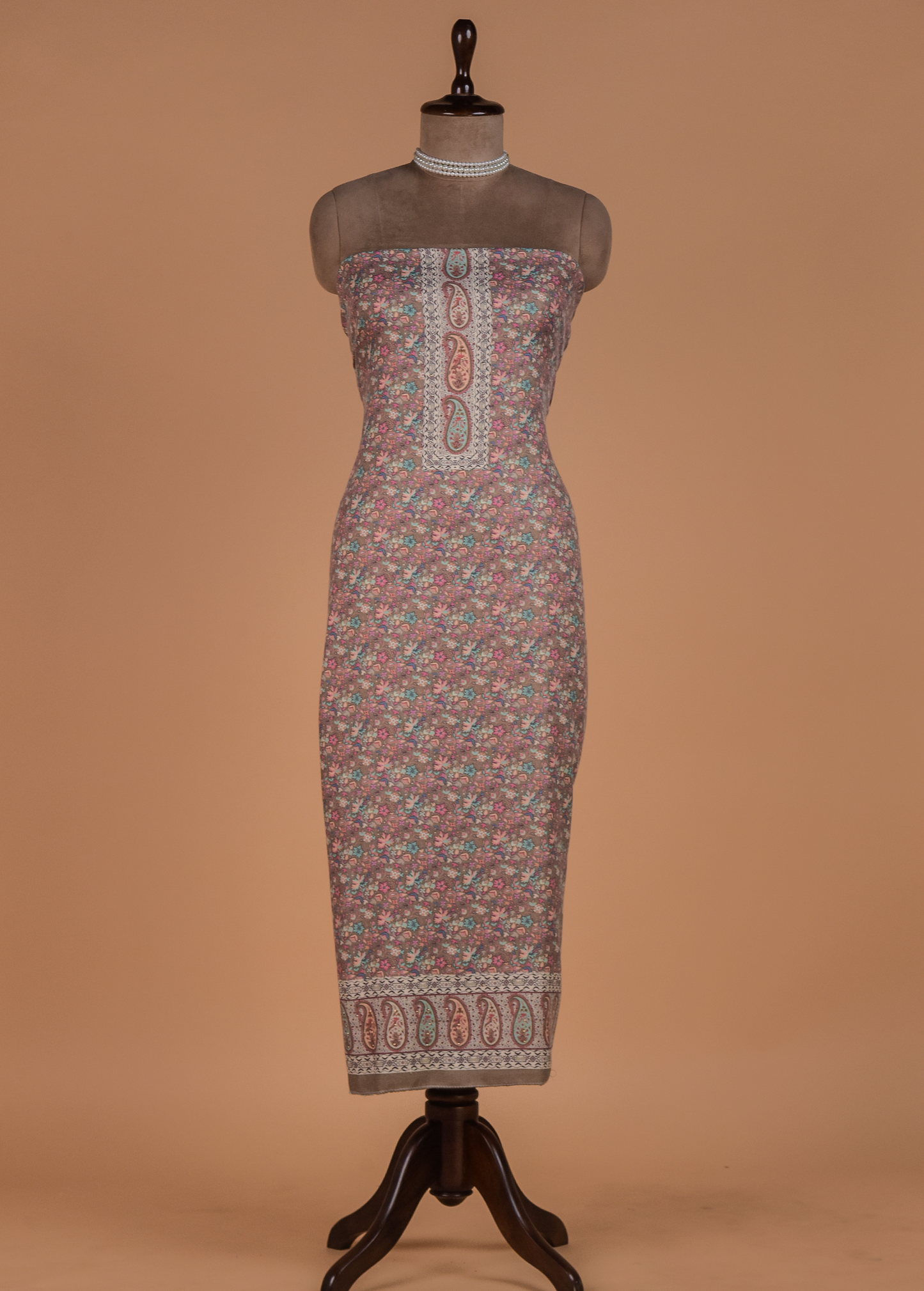 Multicoloured Pashmina Dress Material