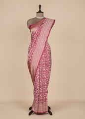 Pink Silk Banarasi Saree