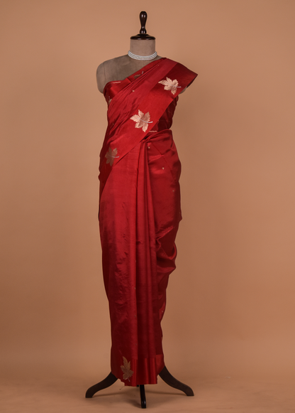 Red Silk Banarasi Saree