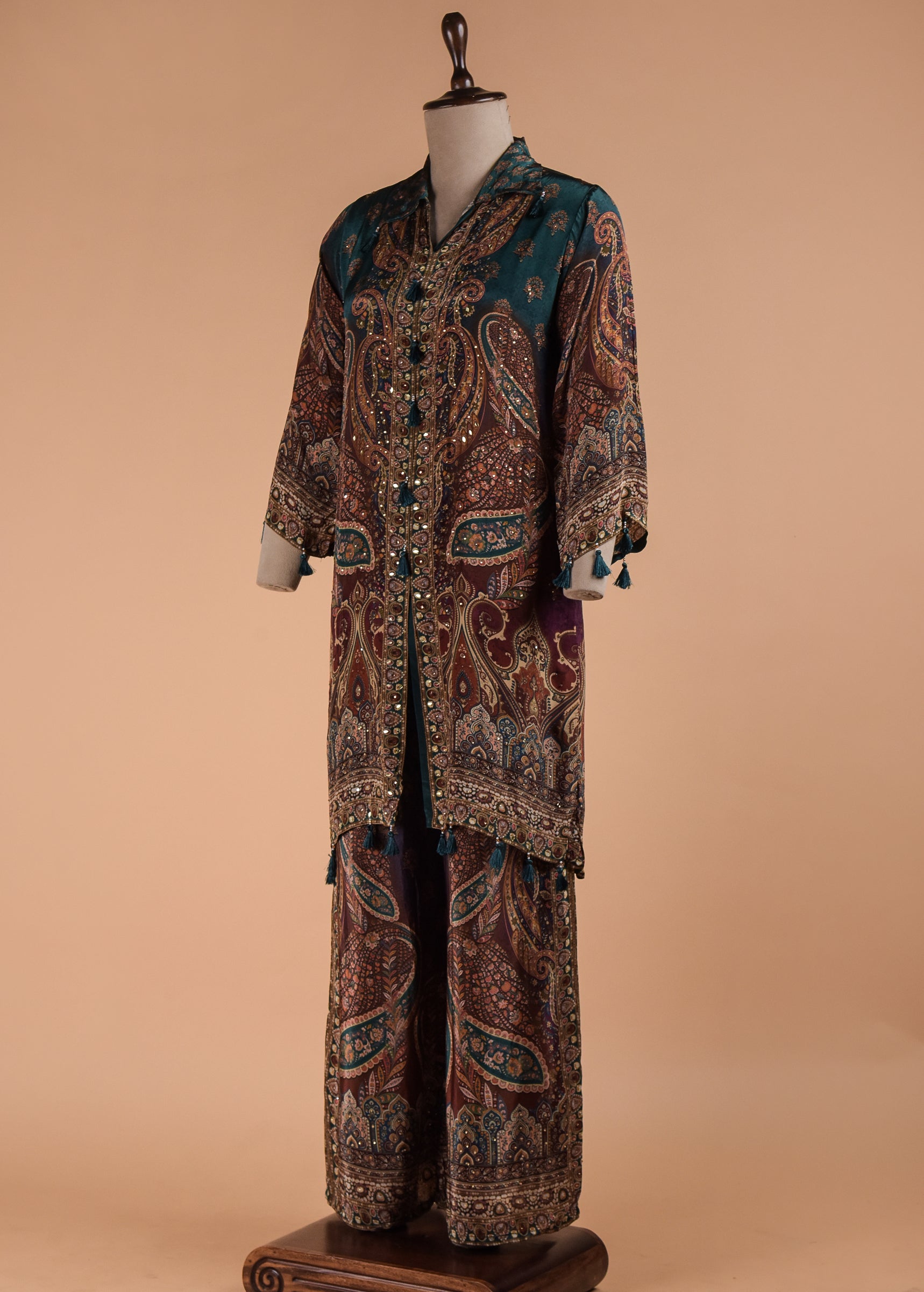 Multicoloured Crepe Coord Set