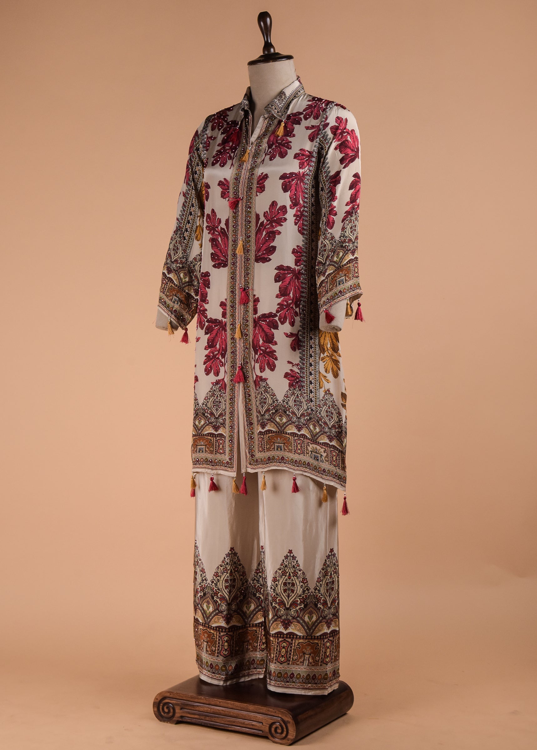 Multicoloured Crepe Coord Set