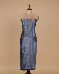 Blue Velvet Dress Material