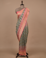 Multicoloured Georgette Bandhani Saree