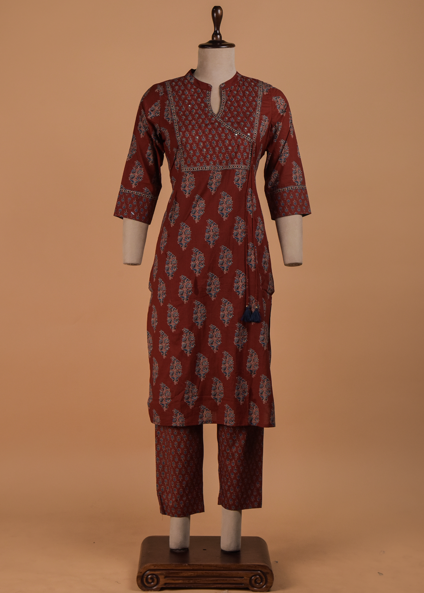 Red Cotton Coord Set