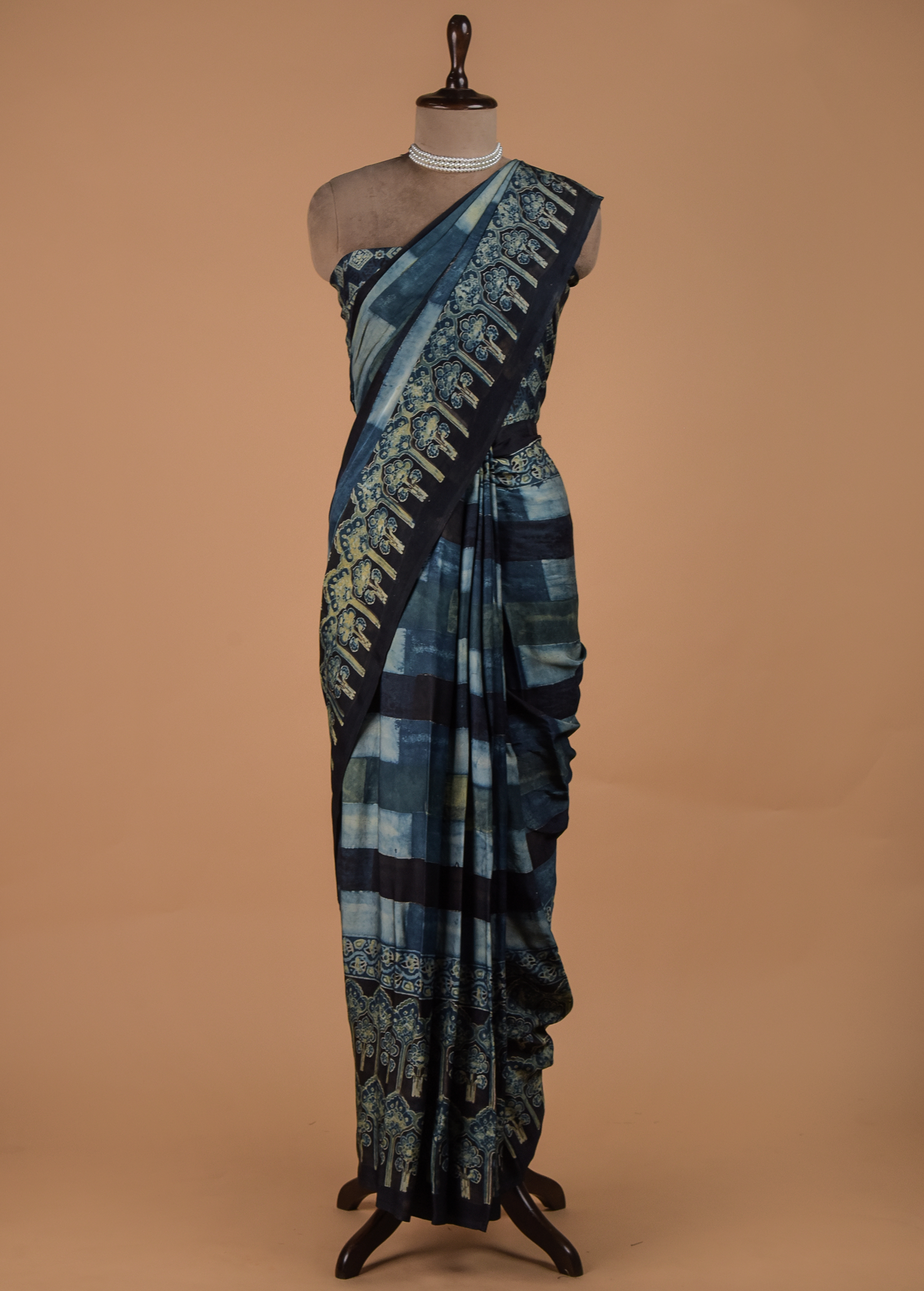 Multicoloured Crepe Printed Saree