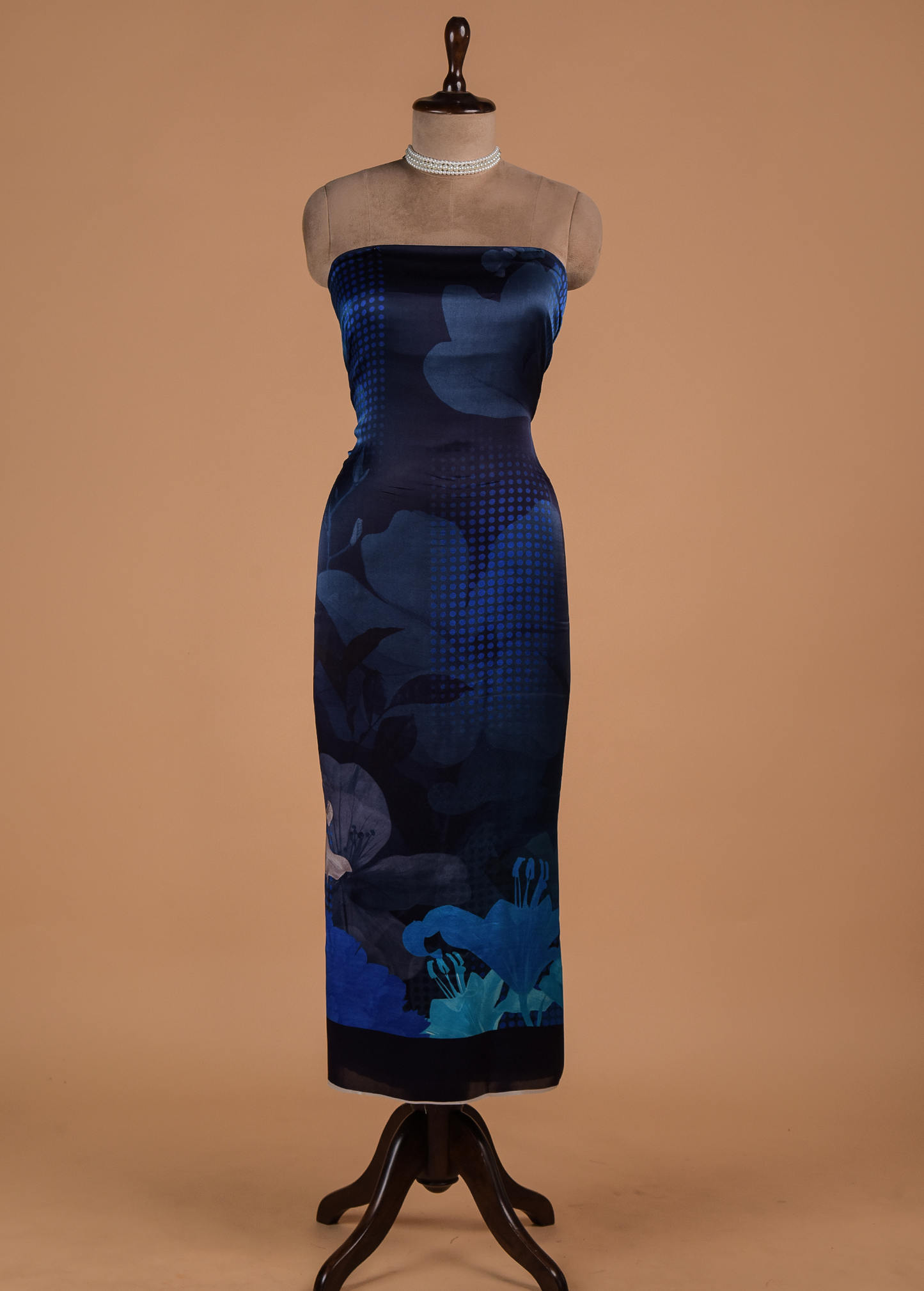 Multicoloured Satin Dress Material