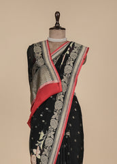 Black Georgette Banarasi Saree