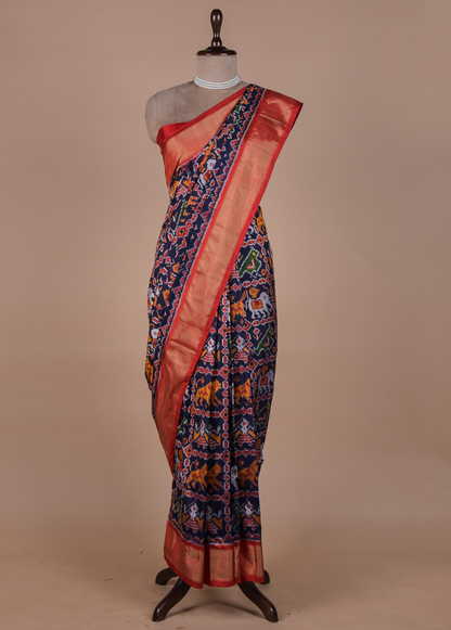 Blue Silk Patola Saree