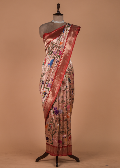 Multicoloured Silk Banarasi Saree