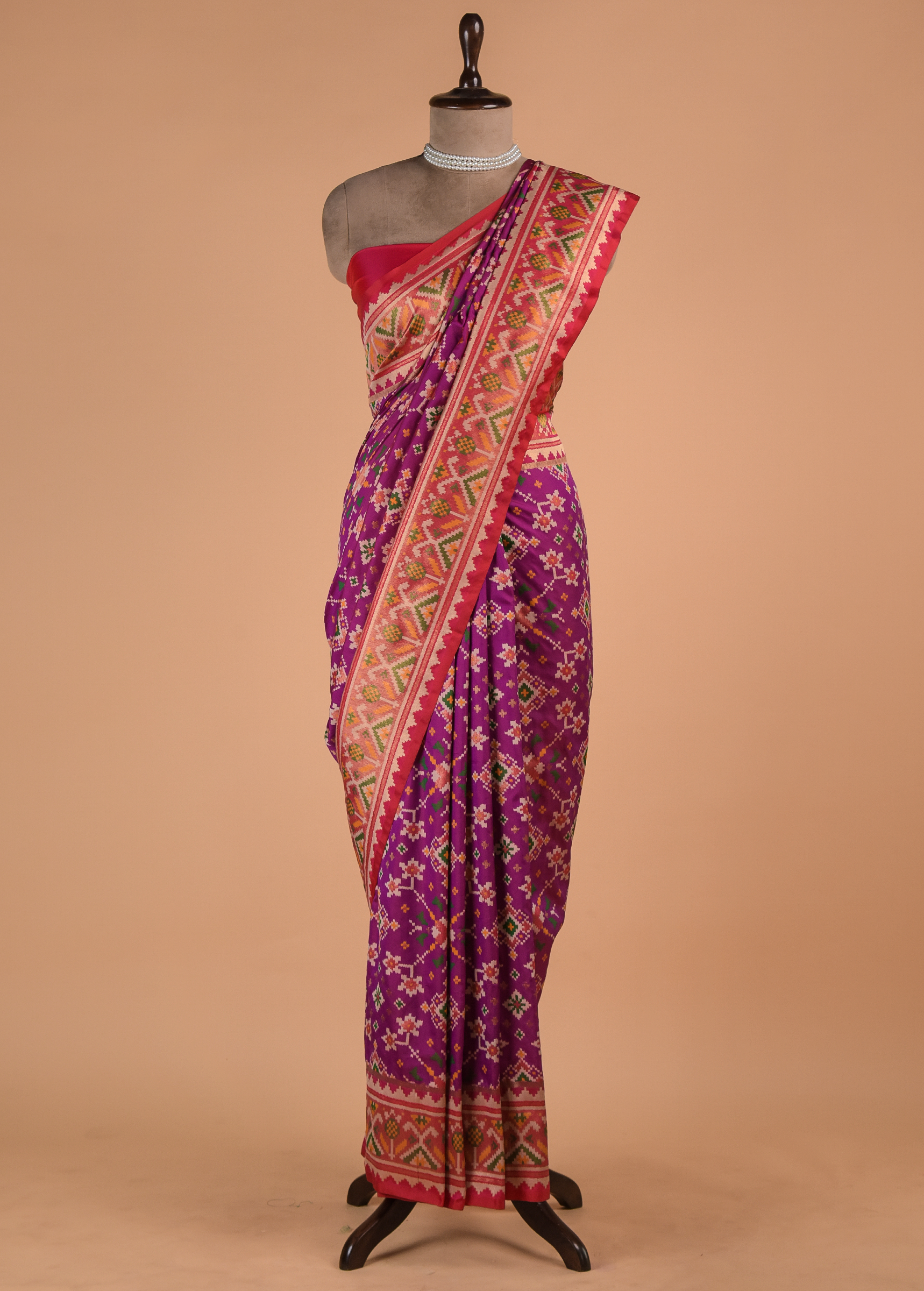 Purple Handwoven Art Silk Saree | Greenways