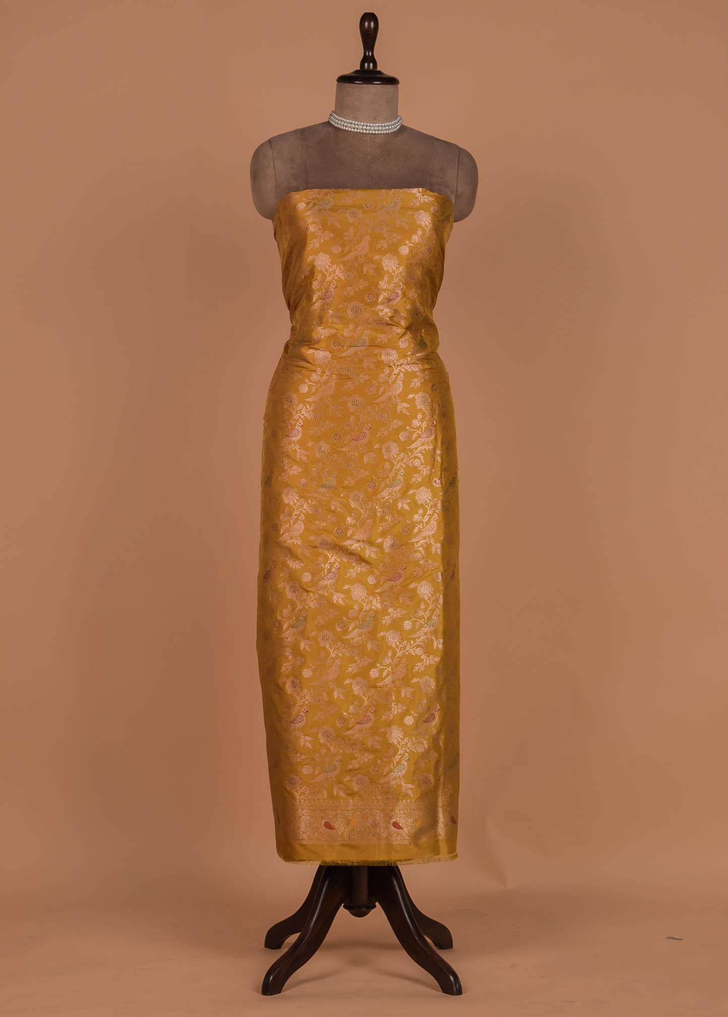 Mustard Silk Dress Material