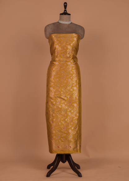 Mustard Silk Dress Material