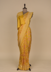 Yellow Silk Banarasi Saree