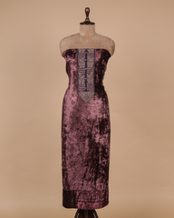 Purple Velvet Dress Material