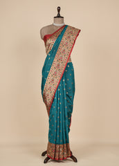 Blue Art Silk Banarasi Saree