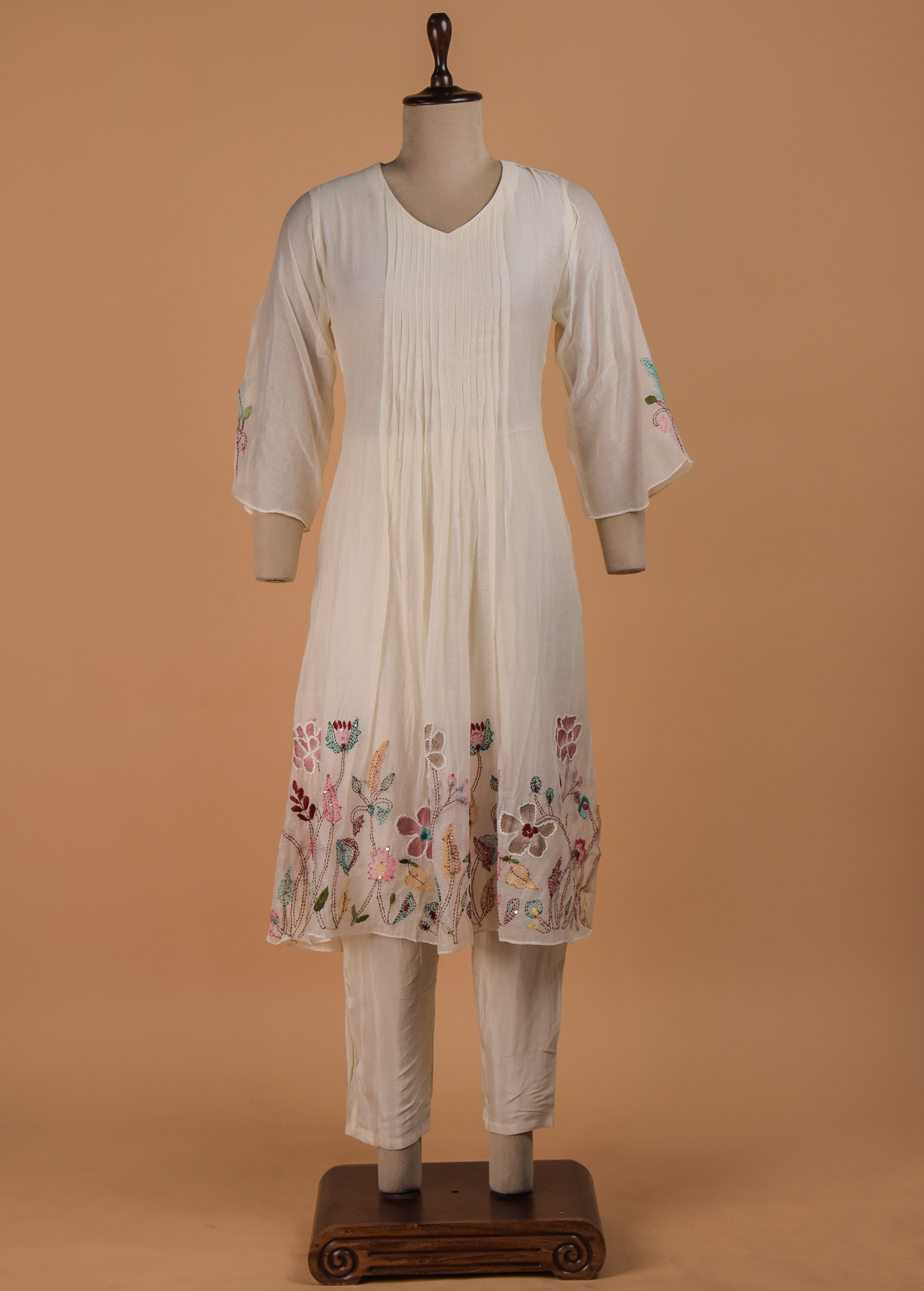 White Cotton A Line Set
