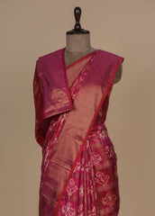 Pink Silk Patola Saree