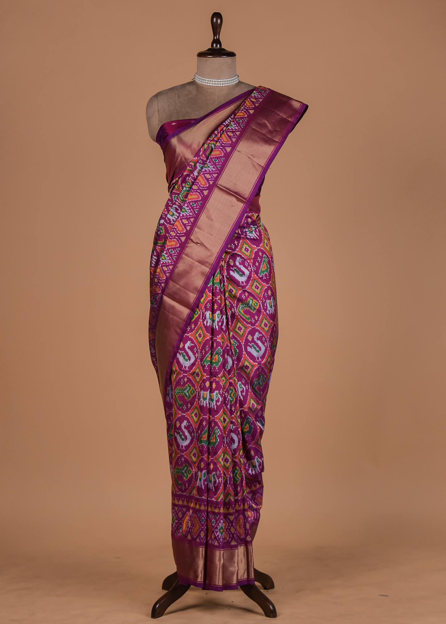 Pink Silk Patola Saree