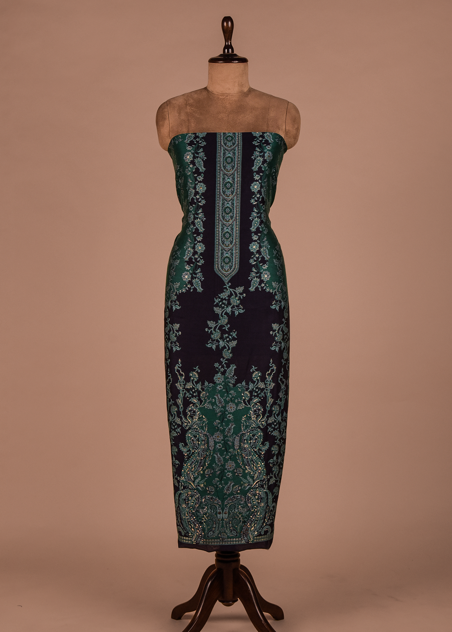 Blue Mulmul Cotton Dress Material