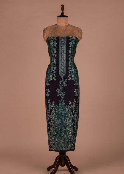 Blue Mulmul Cotton Dress Material