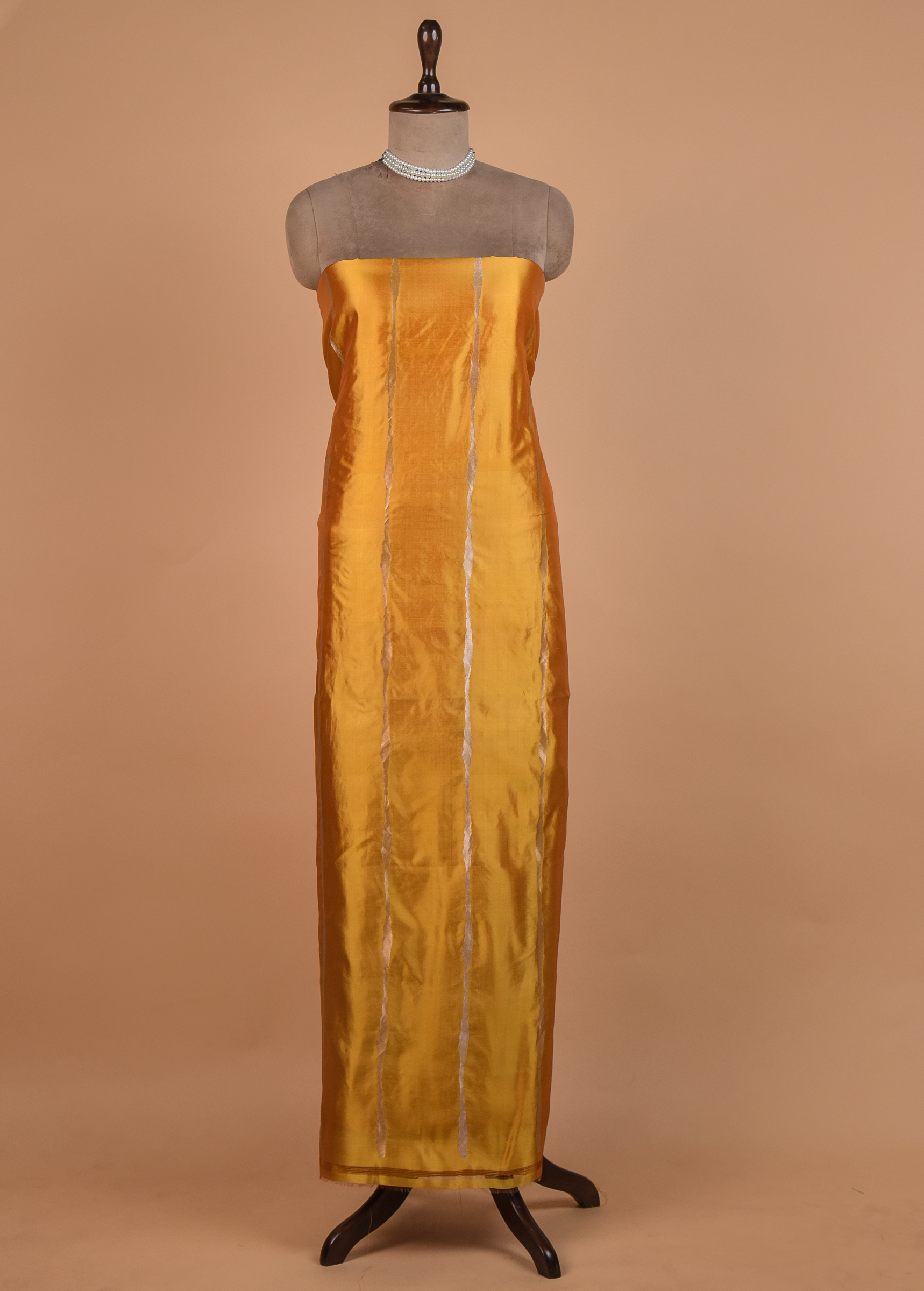 Yellow Silk Dress Material