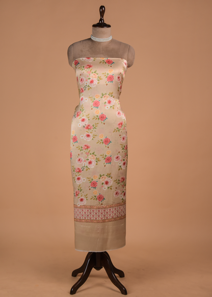 Multicoloured Satin Dress Material