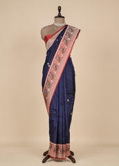 Blue Silk Banarasi Saree