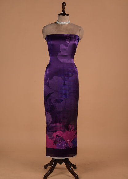 Multicoloured Satin Dress Material