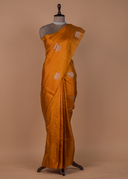 Mustard Silk Kanjeevaram Saree