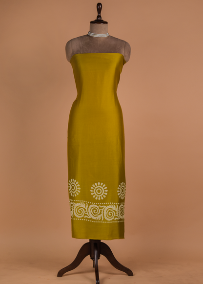 Yellow Chanderi Dress Material