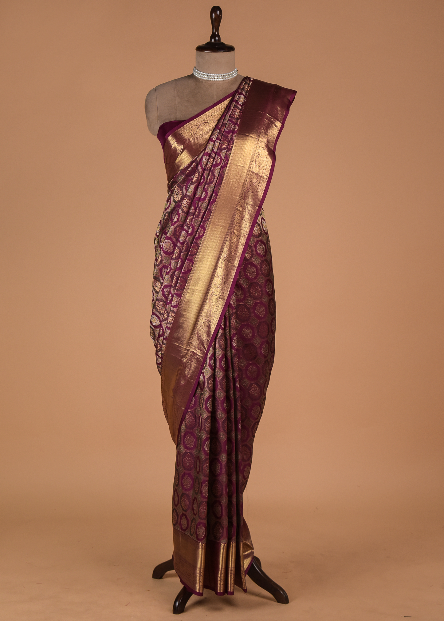 Purple Silk Kanjeevaram Saree