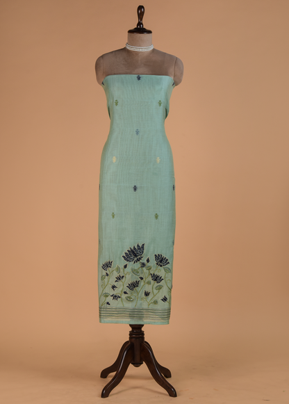 Blue Cotton Dress Material