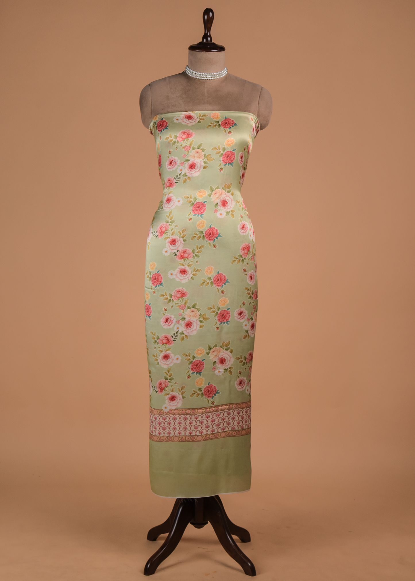 Multicoloured Satin Dress Material