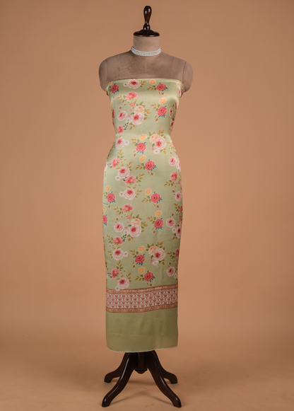 Multicoloured Satin Dress Material